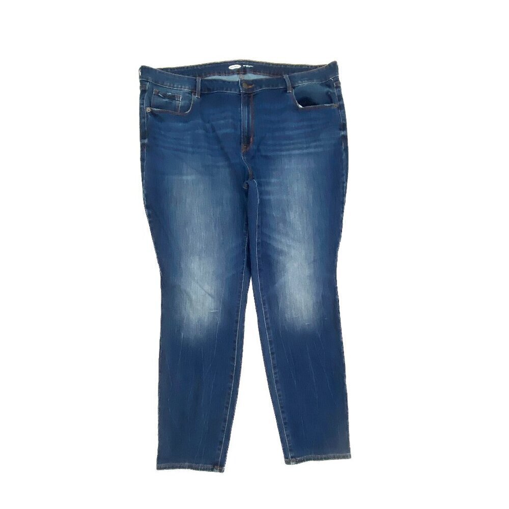 Old Navy Pop Icon Skinny Mid Rise Women's size 20 Dark Wash Blue Denim jeans